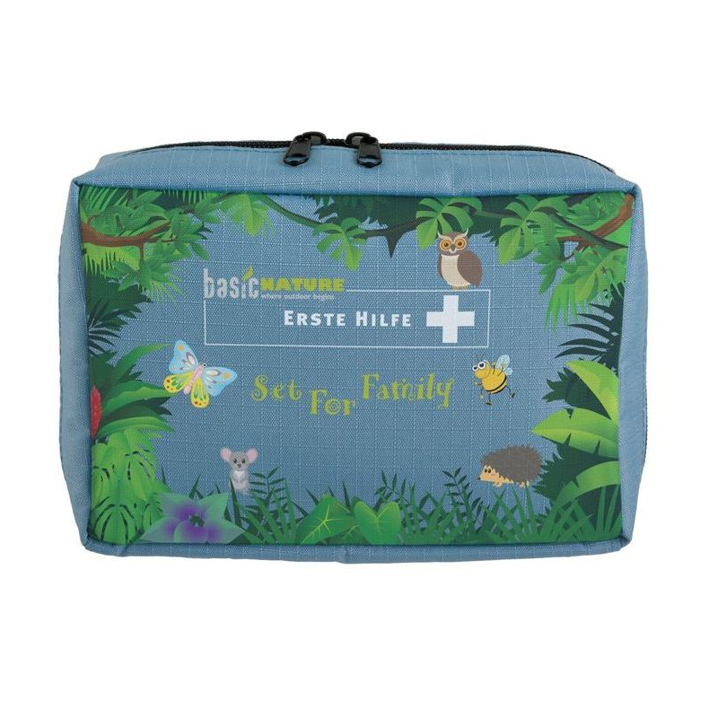 Basic Nature Erste Hilfe Set Family mit Desinfektionsspray