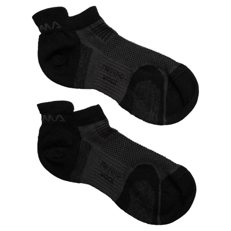 Aclima Merino Ankle Socks 2er Pack irongate jet black 36-39
