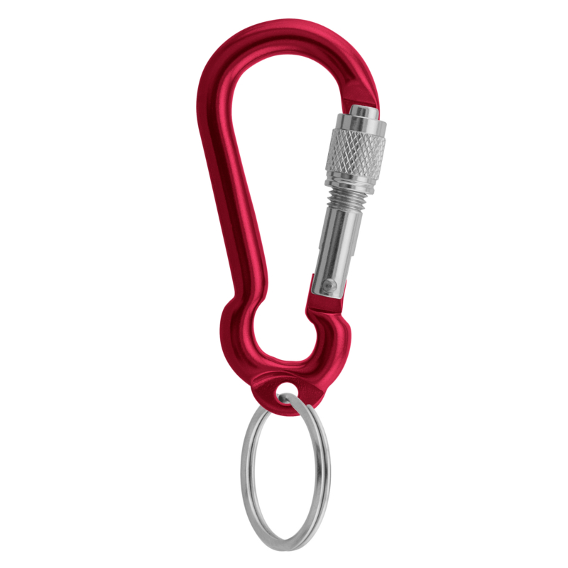 Aliens Karabiner Mini Screw Ring 6 cm rot Schlüsselring Schraubverschluß