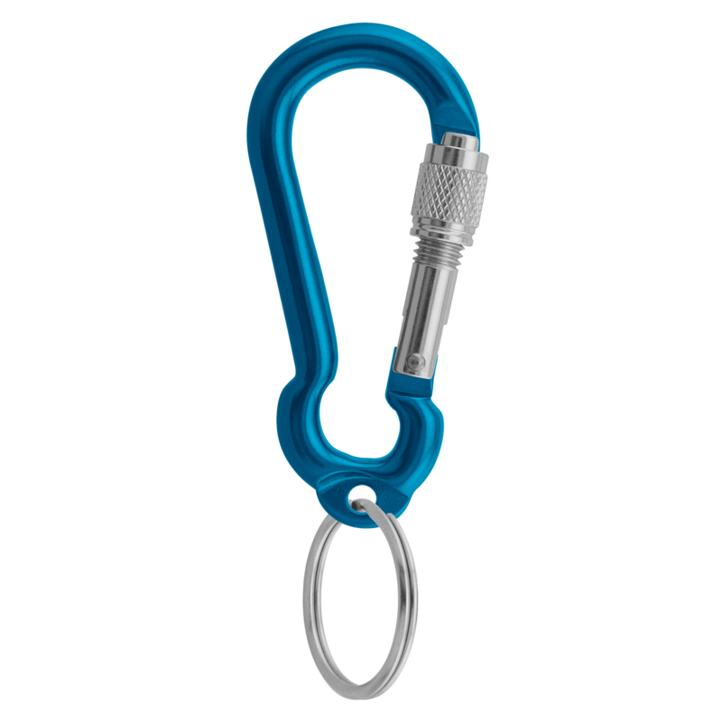 Aliens Karabiner Mini Screw Ring 6 cm hellblau Schlüsselring Schraubverschluß