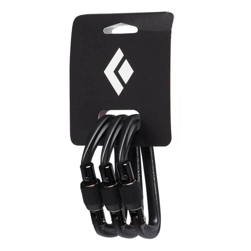 Black Diamond Hotforge Screwgate Karabiner 3 Pack black