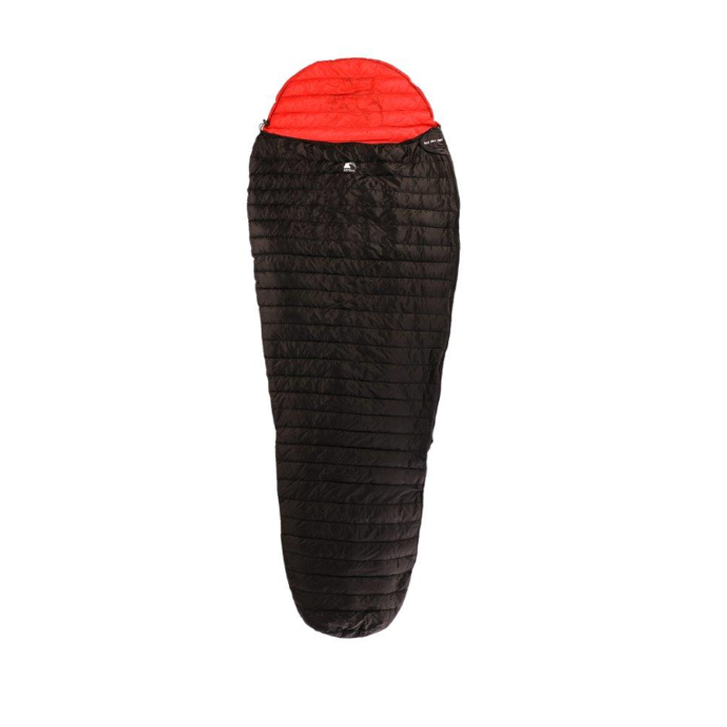 Alvivo Ibex Ultralight Daunenschlafsack black/red