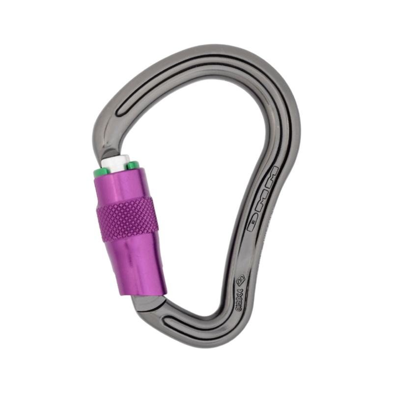 DMM Boa 30 kN HMS Durolock Karabiner titanium/purple
