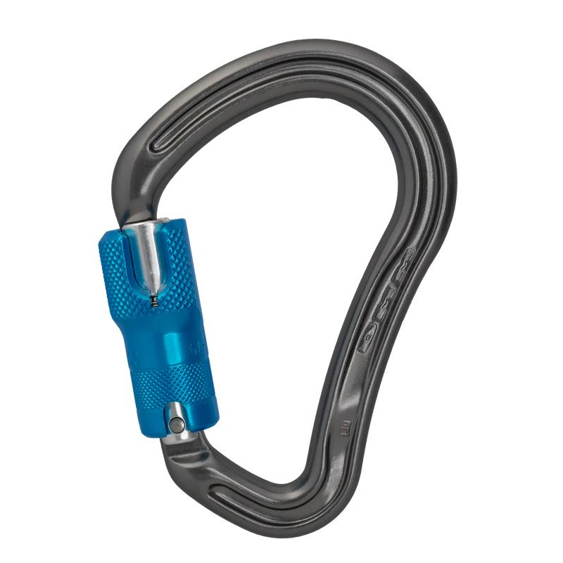 DMM Boa 30 kN HMS Kwiklock Karabiner ANSI titanium/turquoise