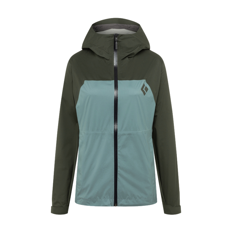 Black Diamond Stormline Stretch Rain Shell Womens cypress storm blue L