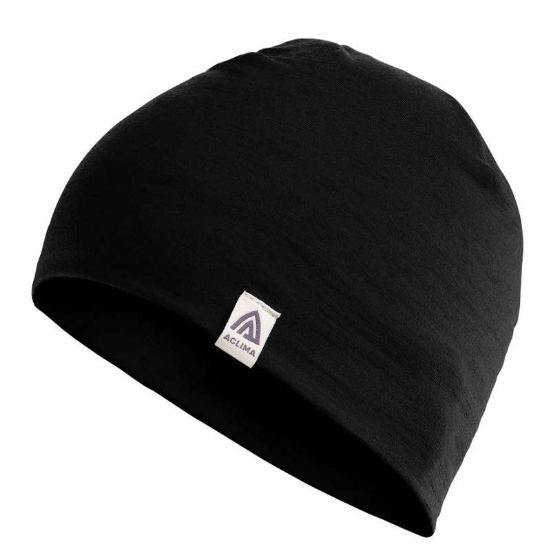 Aclima Lightwool Relaxed Beanie jet black