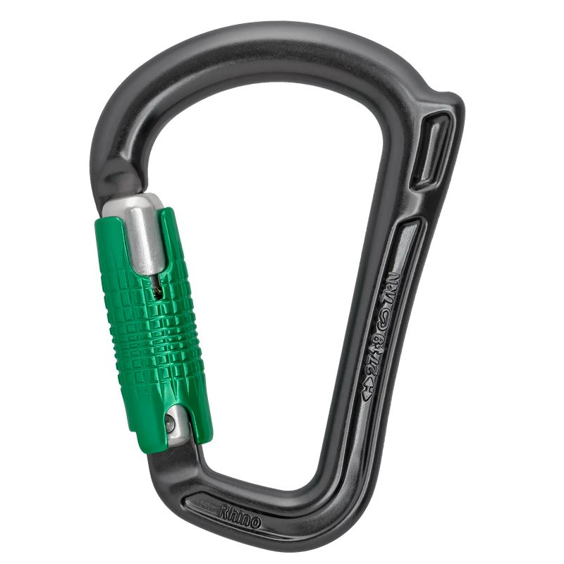 DMM Rhino Karabiner Locksafe titanium/green