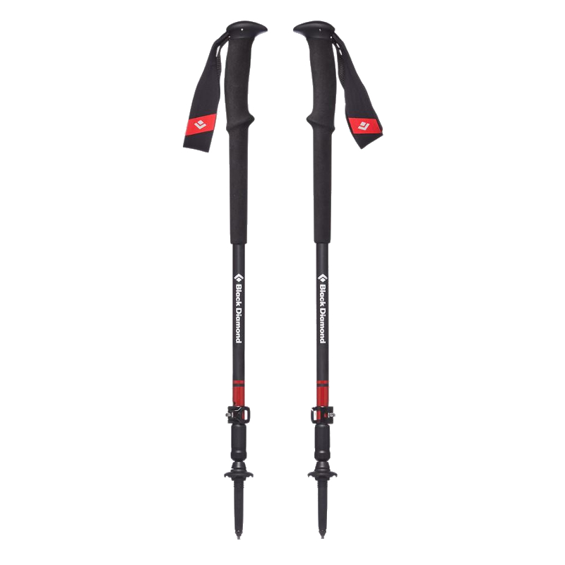 Black Diamond Trail Pro Trek Poles fire red