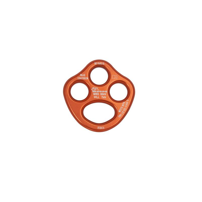 DMM Bat Plate Riggingplatte anodised orange XS