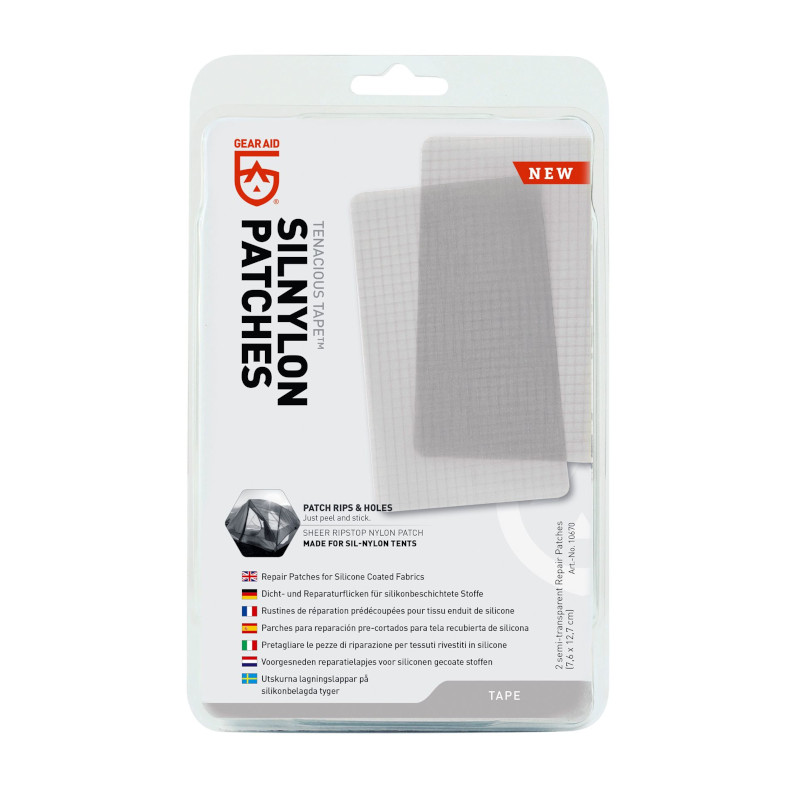 GearAid Tenacious Tape Silicon Nylon Patch transparent 2 Stk.
