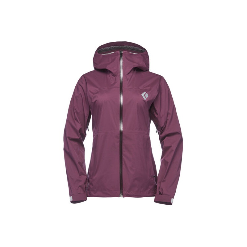 Black Diamond Stormline Stretch Rain Shell Womens plum M